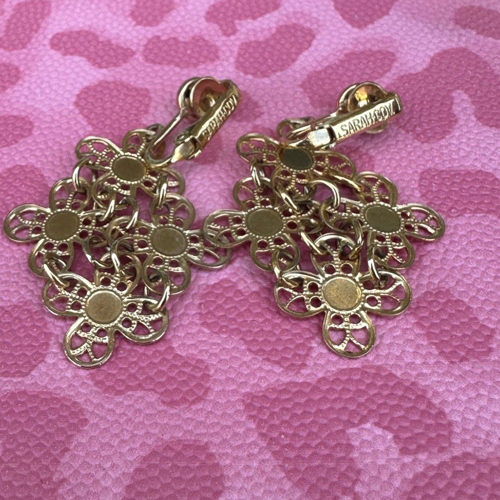 Gold Floral Earrings